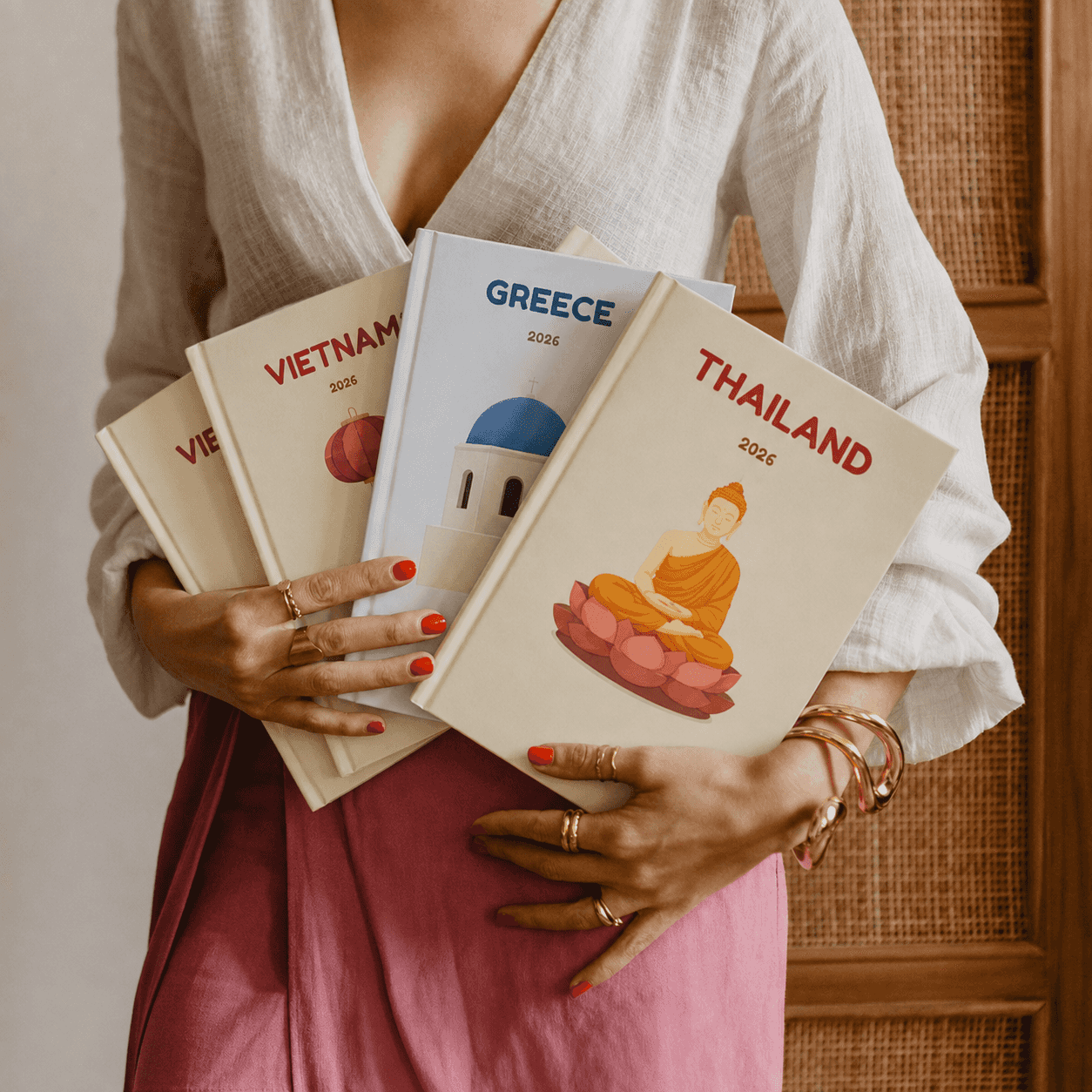 El álbum de fotos impreso en tapa dura de un cliente, de Vietnam · Greece · Thailand.