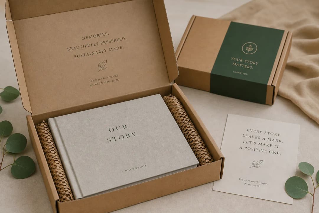 Eco-friendly premium photo book packaging concept