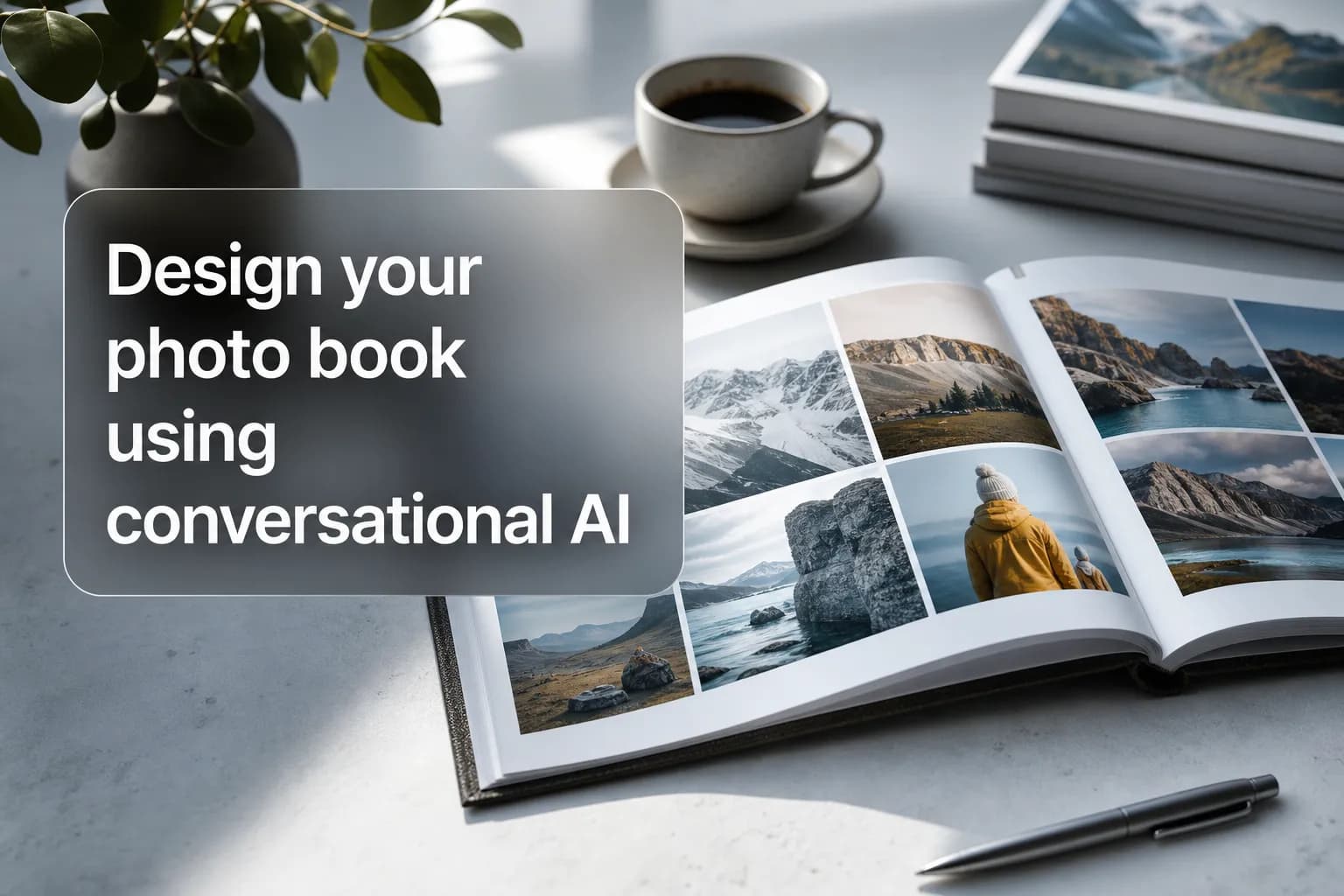 Design your photo book using conversational AI